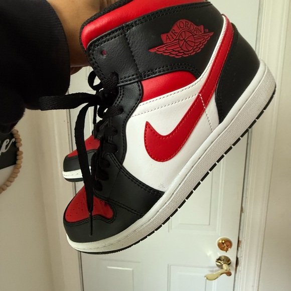 Jordan Sneakers - Black, Red, and White - Picture 1 of 2